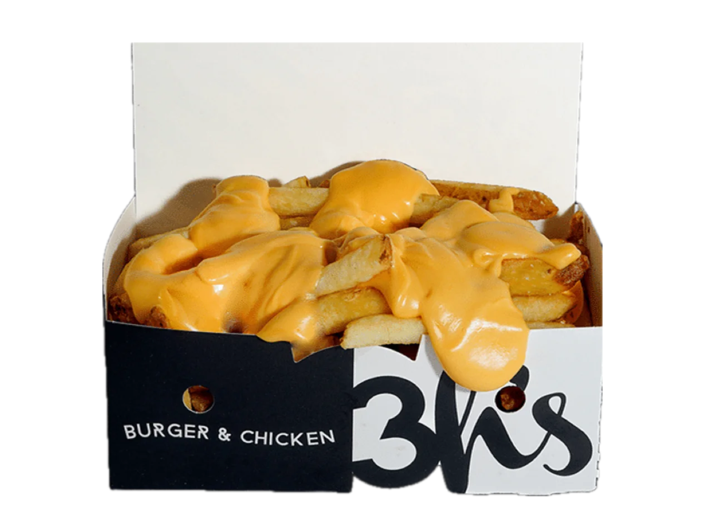 Fritten mit Cheddar-Cheesesauce